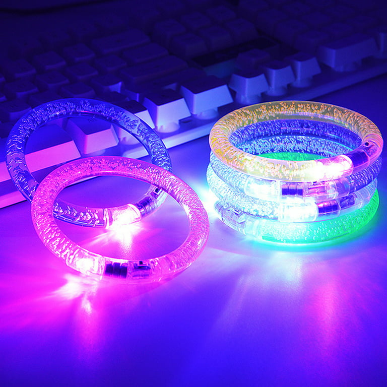 Njzwxzw 24Pack Glow Bracelets,Glow in The Dark Bracelets Flashing Light Up  Bracelets,LED Bracelets Party Supplies Favors Game Gifts for Rave Concert