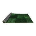 thumbnail image 2 of Ahgly Company Indoor Round Patchwork Emerald Green Transitional Area Rugs, 3' Round, 2 of 4