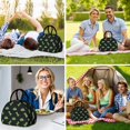 thumbnail image 6 of Dinosaur and Silhouette Black Pattern Insulated Lunch Bag,Leakproof Large Capacity Lunch Box for Work,Picnic or Travel,11.4 X 6.7 X 8.3 Inches, 6 of 6
