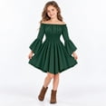 thumbnail image 2 of JAJAHO Girls Renaissance Dress Off Shoulder Bell Sleeve Pirate Halloween Dress For Carnival Party 3-11Y, 2 of 4