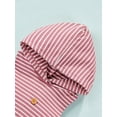 thumbnail image 5 of Kiapeise Newborn Baby Boy Girl Unisex Romper Infant Toddler One Piece Hooded Striped Bodysuits Sleeveless Buttons Clothes, 5 of 9