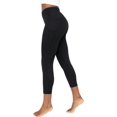 thumbnail image 3 of Leggings capri de yoga de cintura alta con bolsillos laterales para mujer, resistentes a sentadillas, 3 of 5