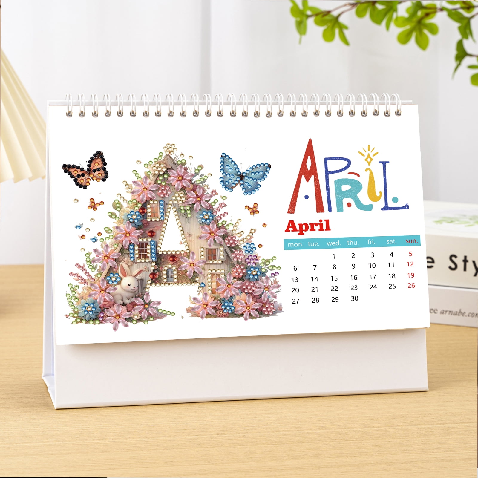 2026 Desktop Calendar Desk Calendar Painting Calendar Standing Calendar for Home Office