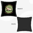 thumbnail image 6 of Set of 2 Throw Pillow Covers 18x18in - Adorable Cartoon Dog Design on Black Background Perfect for Couch Bed or Car Decor, 6 of 8