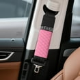 thumbnail image 6 of 2 PCS Bling Car Seat Belt Cover Pad, Breathable Leather Seat Belt Covers for Cars, Soft Comfortable Seat Belt Shoulder Strap Covers, Rhinestone Auto Seat Belt Protector Cushion, Pink, 6 of 12