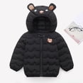 thumbnail image 3 of GYRATEDREAM Toddler Baby Boy Girl Hooded Puffer Jacket Lightweight Warm Comfy Packable Down Jacket Coat Little Kids Autumn Winter Outwear Clothes Black for 1-5Y, 3 of 6