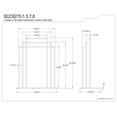 thumbnail image 2 of Toallero Kingston Brass SCC8278 en forma de L de acero de 3 niveles, 2 of 2