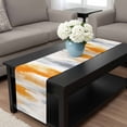 thumbnail image 4 of Orange Gray White Table Runner 48 Inches Long, Farmhouse Abstract Ombre Texture Kitchen Coffee Dining Table Decoration for Home Party Birthday Wedding Home Decor 13x48 Inches, 4 of 8