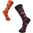 thumbnail image 2 of pares de calcetines de Halloween, calcetines de calabaza, medias de Halloween, calcetines hasta la rodilla, calcetines hasta la pantorrilla, calcetines de murciélago para mujeres y hombres, 2 of 2