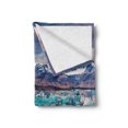 thumbnail image 2 of Iceland Soft Flannel Fleece Blanket, Floating Blue Icebergs in Jokulsarlon Glacial Lagoon Colorful Sunset in Vatnajokull, Cozy Plush for Indoor and Outdoor Use, 60" x 80", Multicolor, by Ambesonne, 2 of 6