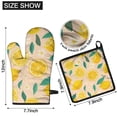 thumbnail image 6 of Lemon Kitchen Oven Mitt and Pot Holder Sets 4 Pcs for Baking, Cooking and Grilling, Heat Resistant Up To 392 °F, 6 of 7