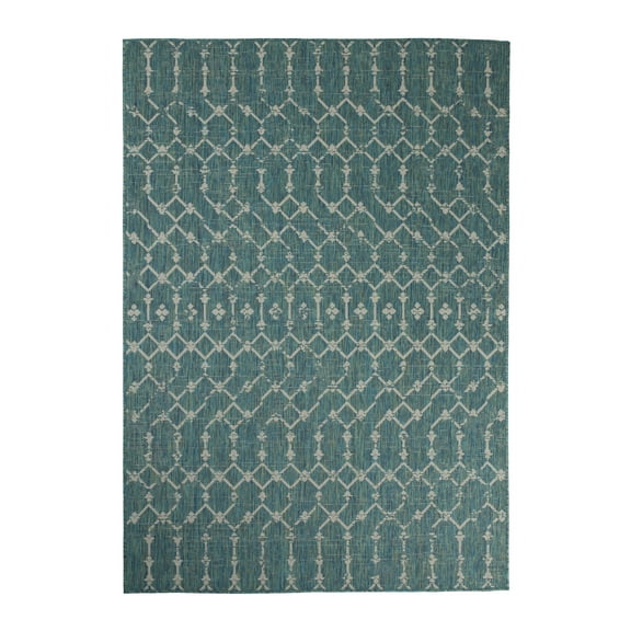Furnish My Place Outdoor Geometric Rug - 2 ft. x 3 ft., Ocean