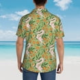 thumbnail image 6 of Balery Snake And Floral Print Men's Hawaiian Shirts Short Sleeve Beach Shirt Relaxed Fit Vacation Button Down Shirts-, 6 of 9