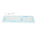 thumbnail image 3 of Foldable Silicone Keyboard, Waterproof Dustproof Waterproof Keyboard  for PC Orange,Blue,Pink, 3 of 7