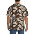 thumbnail image 3 of Pofeuu Vector Butterflies Print Mens Casual Short Sleeve Shirts Beach Summer Spread Collar Pocket Tops Men's Casual Short-sleeved Shirt-4X-Large, 3 of 5
