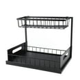 thumbnail image 1 of 2 Tiers Under Sink Organizer, Easy Assembly, Space Saving, Pull Out Sliding Drawer, Kitchen Cabinet Organizer For Efficient Storage, 1 of 8