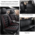 thumbnail image 2 of 5PCS Seat Covers for Car Fit for 98% Jeep Models Waterproof Leather Car Seat Protectors (Black-Red,Standard)Car Seat Cushions with Airbag, 2 of 6