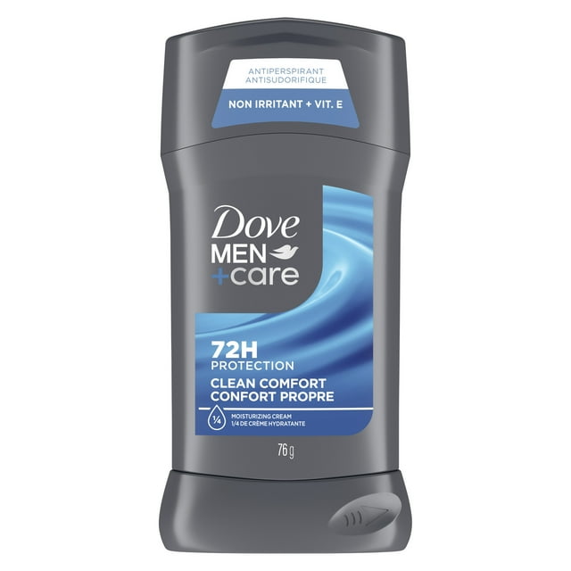 Dove Men+Care Clean Comfort 72H Antiperspirant Deodorant Stick for Men with Vitamin E and Non-Irritant Formula,