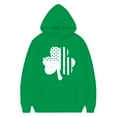 thumbnail image 3 of RTKFRFLM Kids Letter Print Hoodie Casual Long Sleeve Hooded Pullover Sweatshirt Green 11-12 Years, 3 of 3