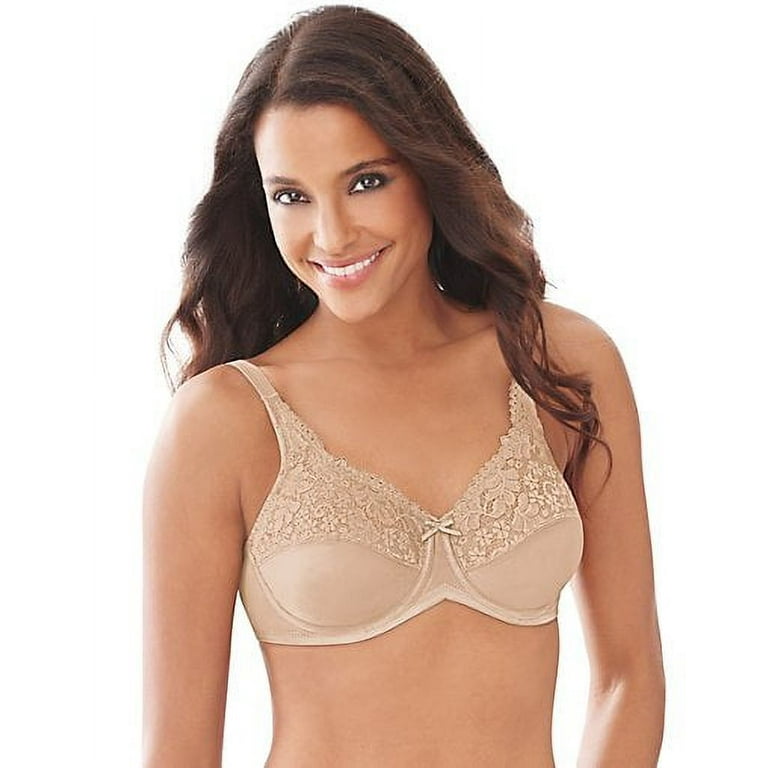 Bali Lilyette Minimizer Bra, Lacey Underwire Bra with Full-Coverage &  Natural Support, Underwire Bra for Everyday Wear