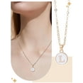 thumbnail image 3 of 1Pc Letter Pendant Necklace Enamel Alphabet Necklace for Women Elegant Long Alloy, 3 of 3
