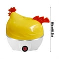 thumbnail image 3 of SugarBloom Automatic Shut Off Electric Egg Cooker, Chicken Shape Breakfast Machine, 7-Egg Capacity for Hard Boiled Eggs, Poached Eggs, US Plug,Yellow, 3 of 3