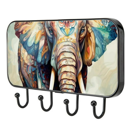 

Elephant Animal Self Adhesive Towel Coat Wood Iron Hooks for Home Keys Door Outdoor Home Improvement Utility Hook