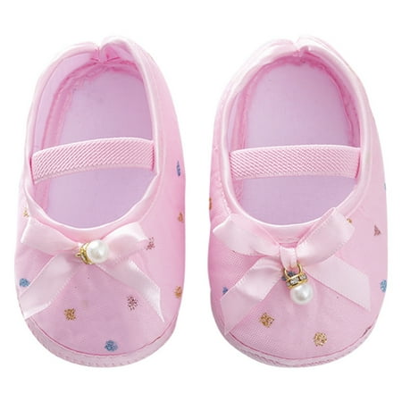 

Newborn Baby Shoes Pearl Design Flower Baby Girl Shoes Toddler Prewalker Cute Baby Soft Shoes for 0-12M