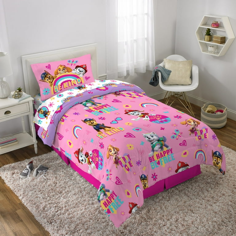 Pink twin bed 2024 in a bag