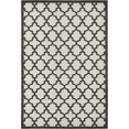 thumbnail image 1 of Unique Loom Trellis Collection Carved Geometric Transitional Indoor and Outdoor Flatweave Area Rug, 6' x 9', Black/Ivory, 1 of 2