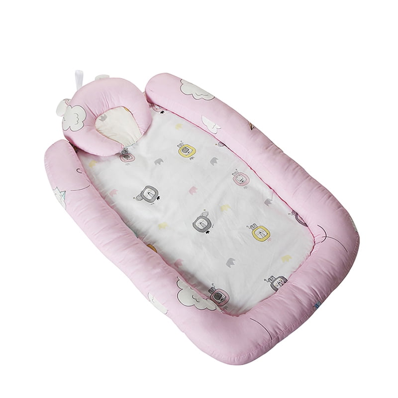 Soft Baby Cribs Skin Friendly Toddler Cotton Cradle Removable Baby Nest Bed Washable Baby Bassinet Comfortable Portable Toddler Nest Cushion for Newborn Toddler Infant Walmart
