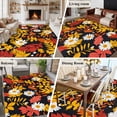 thumbnail image 5 of Spring Flowers Area Rug 6x9 FT, Non Slip Living Room Throw Carpet, Orange Red White Daisy Flower Floral Washable Soft Large Floor Carpet Non-Shedding Rug for Bedroom Dining Room Play Room, 5 of 9