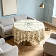thumbnail image 6 of Round Tablecloth, Washable Table Cover, Stain Resistant Polyester Tablecloth for Coffee Table, Dining Table, Living Room, Bedroom, 6 of 7