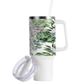 thumbnail image 2 of SKYSONIC 40 oz Tropical Plants Tumbler with Handle and Straw Lid, Insulated Cup Reusable Stainless Steel Water Bottle Travel Mug, 2 of 7