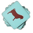 thumbnail image 2 of Carolines Treasures BB8065FC Kalahari Red Goat Blue Check Foam Coaster, Set of 4, 2 of 3