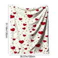 thumbnail image 3 of Meggemo Valentine's Day Flannel Blanket Double Sided Fleece Blanket Cozy Nap Blanket Warm Gift Throw Blanket for Home Sofa Bed Valentine's Day Gifting, 3 of 6