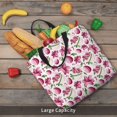 thumbnail image 4 of KLL Lilies Flowers Pattern Aesthetic Tote Bag for Women Beach Bag Shopping Bags Shoulder Bag Reusable Grocery Bags, 4 of 5