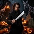 thumbnail image 5 of Machete Prop Heavy Duty Full Size Realistic Halloween Knife Accessory for Theme Party Role Playing Outdoor Adventure Decoration Use, 5 of 5