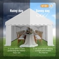 thumbnail image 3 of Alpha Joy 13'*29.5' Party Tent Outdoor Storage Shed Portable Garage Shelter Tent Canopy with Removable Side Panels for Weddings, Parties & Corporate Events, 3 of 8