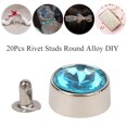thumbnail image 5 of Rhinestone Crystal Rivets,20Pcs Rivet Studs Round Rivet Studs Studs Top-Notch Performance, 5 of 5
