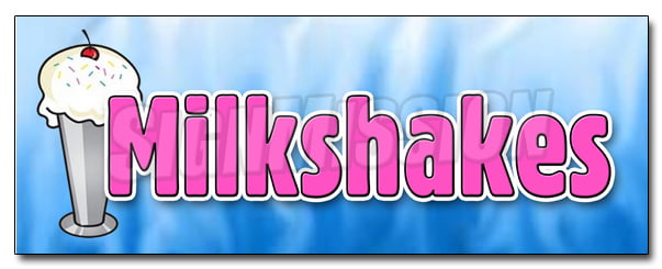 Food Concession Ice Cream Sticker CHOOSE YOUR SIZE Thick Milkshakes DECAL