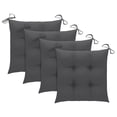 thumbnail image 2 of vidaXL Garden Chairs with Cushions 4 pcs Solid Acacia Wood, 2 of 5