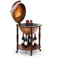 thumbnail image 2 of Yardi Yard 16th Century Italian Wine Cabinet with Wheels, Globe Wine Bar Stand, 16th Century Italian Replica: Elegant Liquor Display, 2 of 7