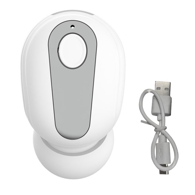 Auriculares Mini Auriculares intrauditivos Inalámbricos Manos libres Un solo oído Auriculares 5.0 compatibles con Bluetooth con micrófono, Blanco Eigraketly EL000434-02