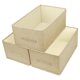 thumbnail image 1 of Contenedores De Almacenamiento Abiertos Con Asa Bopey Organizador De Ropa Contenedor Cesta Plegable De Tela De Lino Para El Hogar Armario Estantes Guardería Juguetes Libros Beige Paquete Grande De 3 (, 1 of 5