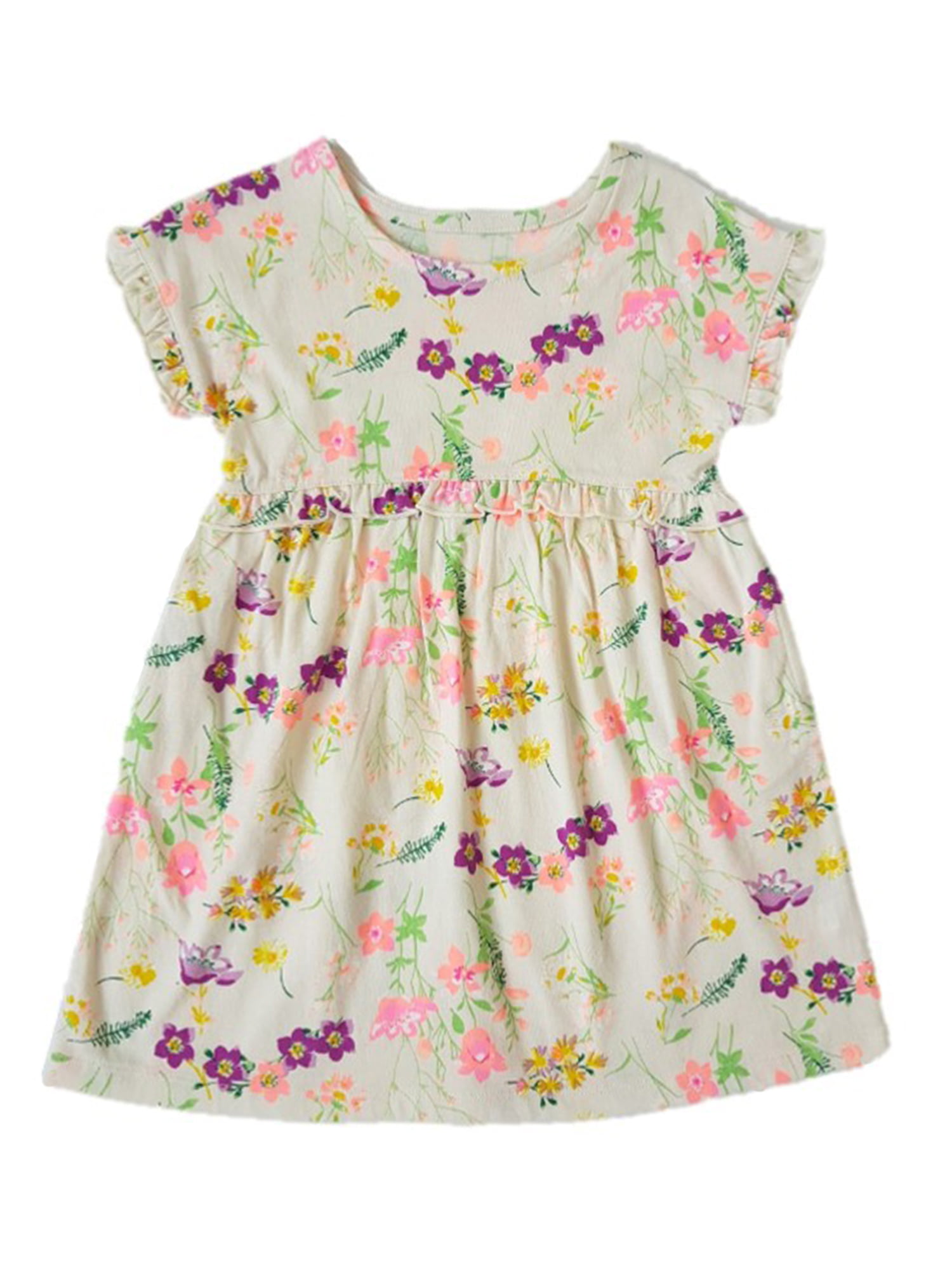 Wonder Nation Toddler Girl's Ruffle Dress - Walmart.com