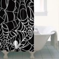 thumbnail image 4 of Black Halloween Spider Webs Shower Curtain 36"x72" ,Bathroom Decorative Shower Curtains Set with 12 Hooks,Modern Waterproof Washable Shower Curtain, 4 of 6