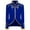 Blue, variant on Caqnni Men Fashion Velvet Sequins Pattern Suit Jacket Blazer Dinner Party Wedding Blazer Suit Jacket (3XL,Blue)