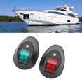 thumbnail image 2 of 1 Pair LED Navigation Light Professional Alarm Indication Navigation Signal Light for Boat Yacht DC12V 2W Black, 2 of 5
