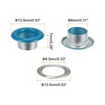 thumbnail image 2 of Unique Bargains 100PCS Grommets Eyelets 3/10 Inch (8mm) ID Hole Metal Self Backing Eyelet with Washers for Leather Blue, 2 of 7